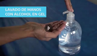 Lavado de manos con alcohol en gel